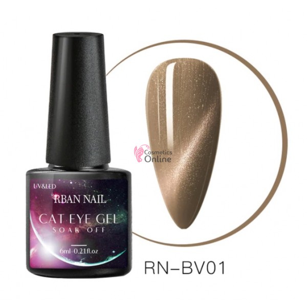 Oja semipermanenta Rban Nail 3D Cat Eye Magnetic de 6 ml - BV01